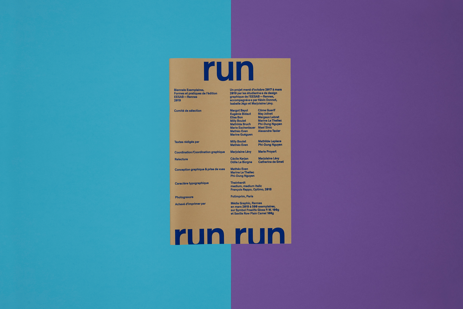 Couverture de la publication Run Run Run pour la biennale Exemplaires 2019